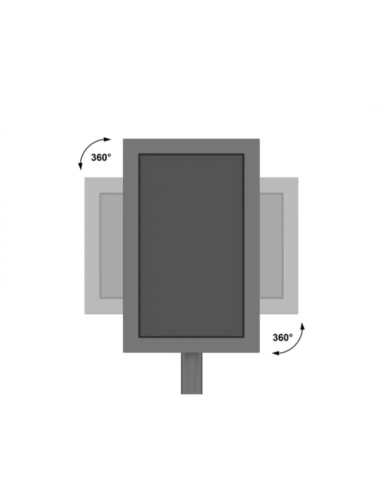 MULTIBRACKETS 3069 Support sol Multibrackets Serie M Pro Single Pole Floorbase B2B - 2 écrans 7"-30" VESA Max 100x100