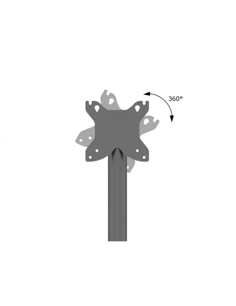 MULTIBRACKETS 3069 Support sol Multibrackets Serie M Pro Single Pole Floorbase B2B - 2 écrans 7"-30" VESA Max 100x100