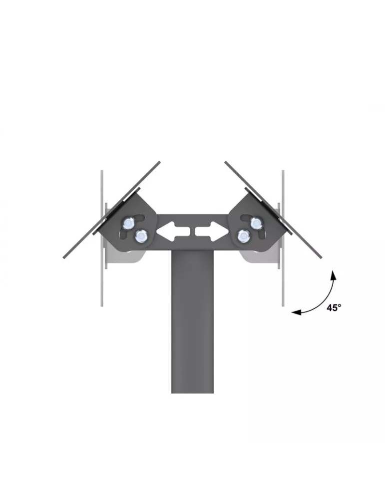 MULTIBRACKETS 3069 Soporte de suelo Multibrackets Serie M Pro Single Pole Floorbase B2B - 2 pantallas 7 -30  VESA Max 100x100