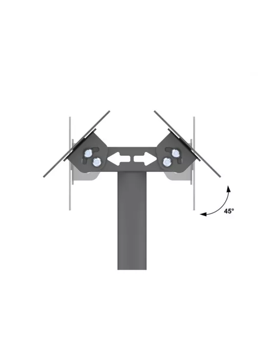 MULTIBRACKETS 3069 Bodenständer Multibrackets Serie M Pro Single Pole Floorbase B2B - 2 Bildschirme 7 -30  VESA Max 100x100 MU
