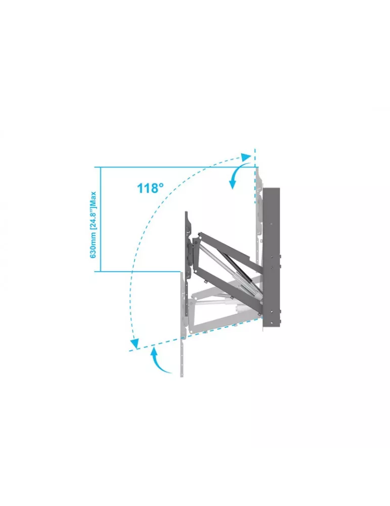 MULTIBRACKETS 5926 Motorisierte Wandhalterung Multibrackets Motorized Recessed Pull Down Full Motion Flexarm - 32 -86 -Bildsch