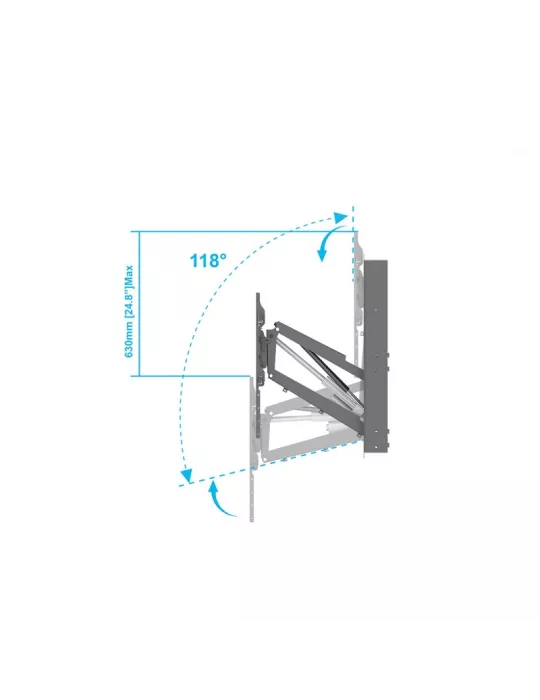 MULTIBRACKETS 5926 Support mural motorisé Multibrackets Motorized Recessed Pull Down Full Motion Flexarm - écran 32"-86" VESA M