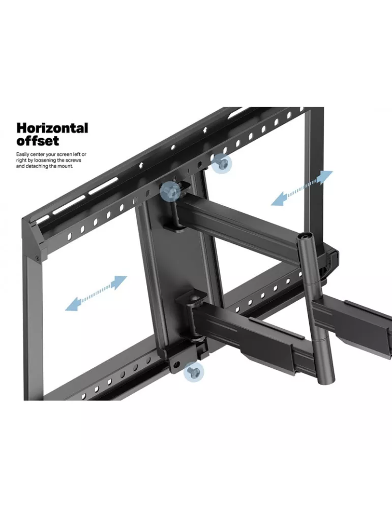 MULTIBRACKETS 2857 Support mural Articulé Multibrackets FlexArm Pro Single HD Offset pour ecran 40"-75" - Poids 50kg Vesa 600x4