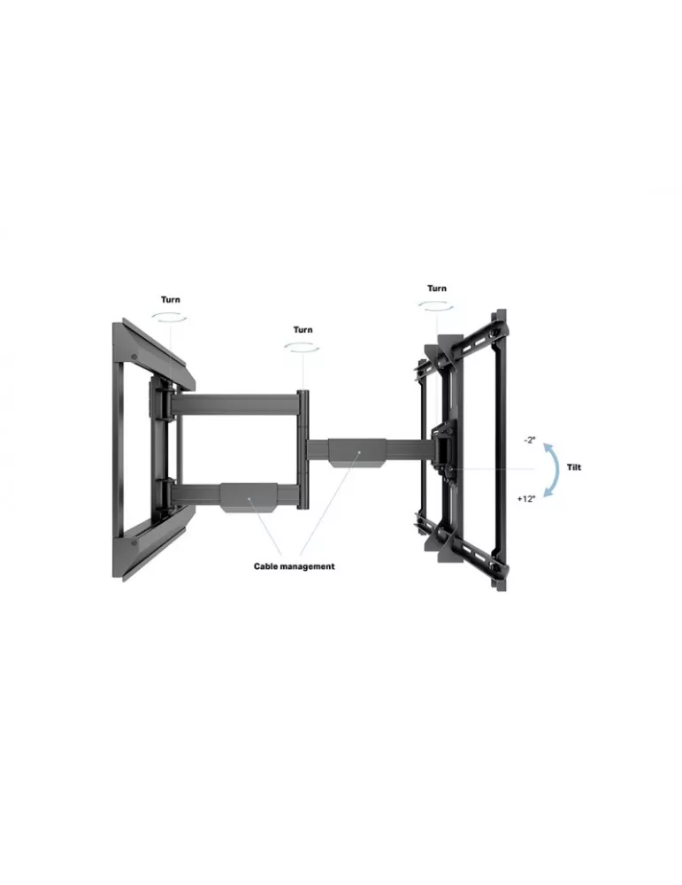 MULTIBRACKETS 2857 FlexArm Pro Single HD Offset Multibrackets Wandhalterung für 40 -75  Bildschirme - Gewicht 50kg Vesa 600x40