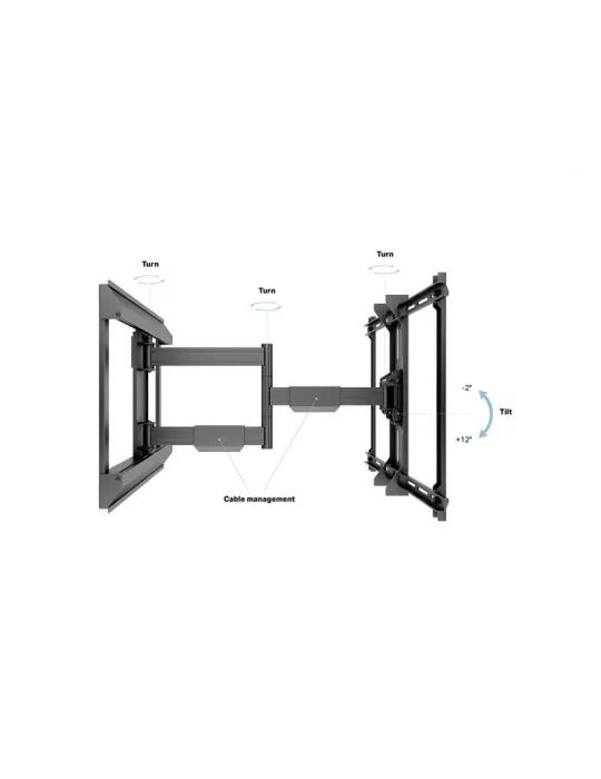 MULTIBRACKETS 2857 FlexArm Pro Single HD Offset Multibrackets Wandhalterung für 40 -75  Bildschirme - Gewicht 50kg Vesa 600x40