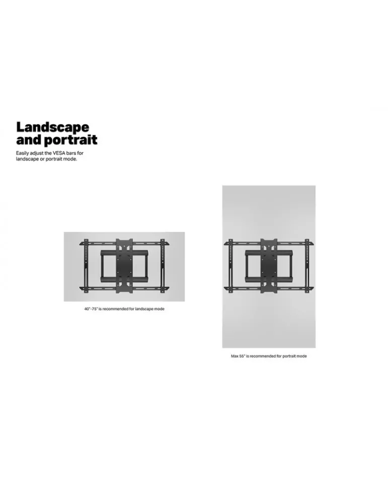 MULTIBRACKETS 2857 Support mural Articulé Multibrackets FlexArm Pro Single HD Offset pour ecran 40"-75" - Poids 50kg Vesa 600x4