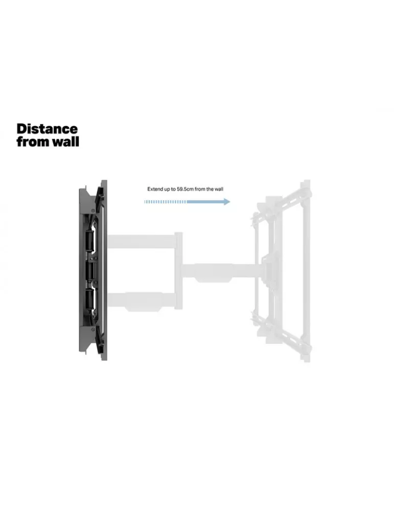MULTIBRACKETS 2857 FlexArm Pro Single HD Offset Multibrackets Wandhalterung für 40 -75  Bildschirme - Gewicht 50kg Vesa 600x40