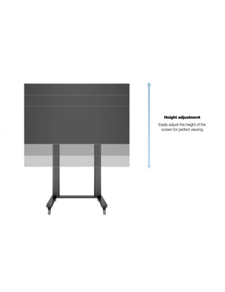 MULTIBRACKETS 2753 Soporte móvil Multibrackets Public Display Stand 210 Dual Pillar Wheelbase Negro - écran 70 -110  VESA Max