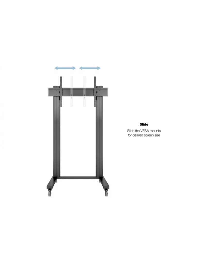 MULTIBRACKETS 2753 Support mobile Multibrackets Public Display Stand 210 Dual Pillar Wheelbase Black - écran 70"-110" VESA Max 