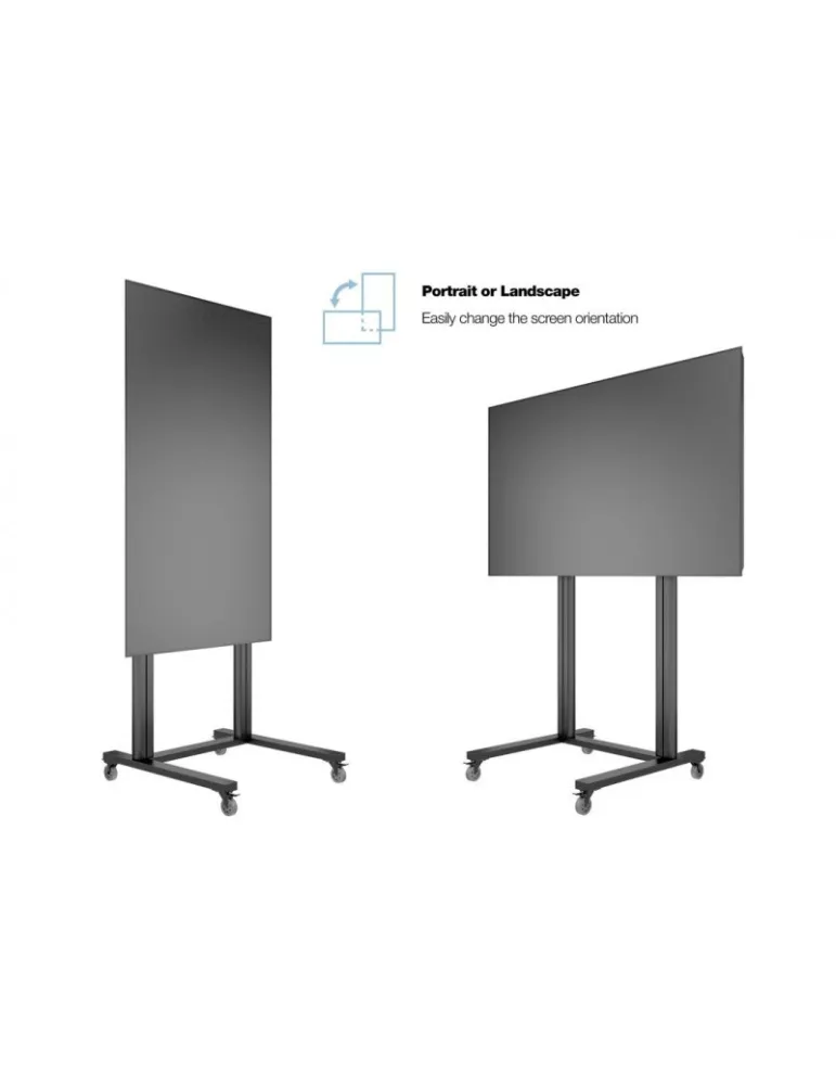 MULTIBRACKETS 2753 Soporte móvil Multibrackets Public Display Stand 210 Dual Pillar Wheelbase Negro - écran 70 -110  VESA Max