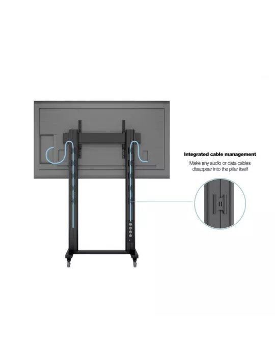 MULTIBRACKETS 2753 Support mobile Multibrackets Public Display Stand 210 Dual Pillar Wheelbase Black - écran 70"-110" VESA Max 