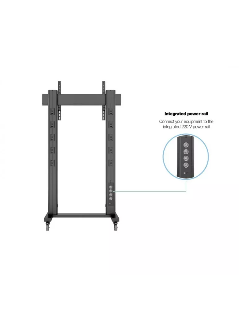 MULTIBRACKETS 2753 Soporte móvil Multibrackets Public Display Stand 210 Dual Pillar Wheelbase Negro - écran 70 -110  VESA Max
