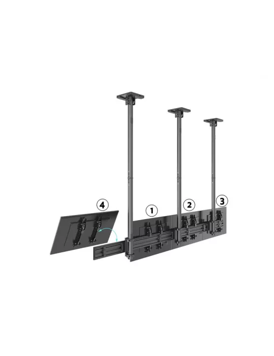 MULTIBRACKETS 6053 Soporte plafond Multibrackets Montaje en techo Pro MBC4X1U - 4 pantallas 32 -50  VESA Max 300x300 MULTIBRAC