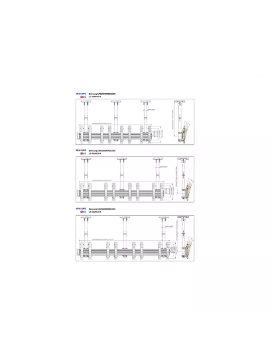MULTIBRACKETS 6053 Deckenhalterung Multibrackets Ceiling Mount Pro MBC4X1U - 4 Bildschirme 32 -50  VESA Max 300x300 MULTIBRACK