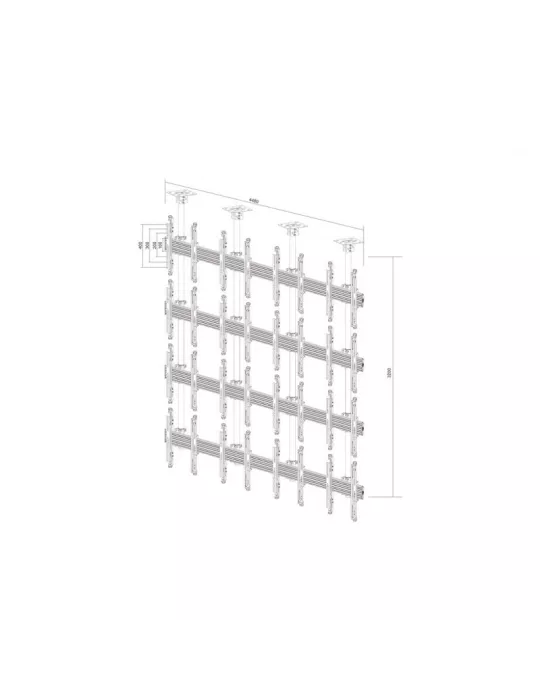 MULTIBRACKETS 7864 Einstellbare Deckenhalterung Multibrackets MBC4X4U Ceiling Mount Pro - 16 Bildschirme 32 -65  VESA Max 600x