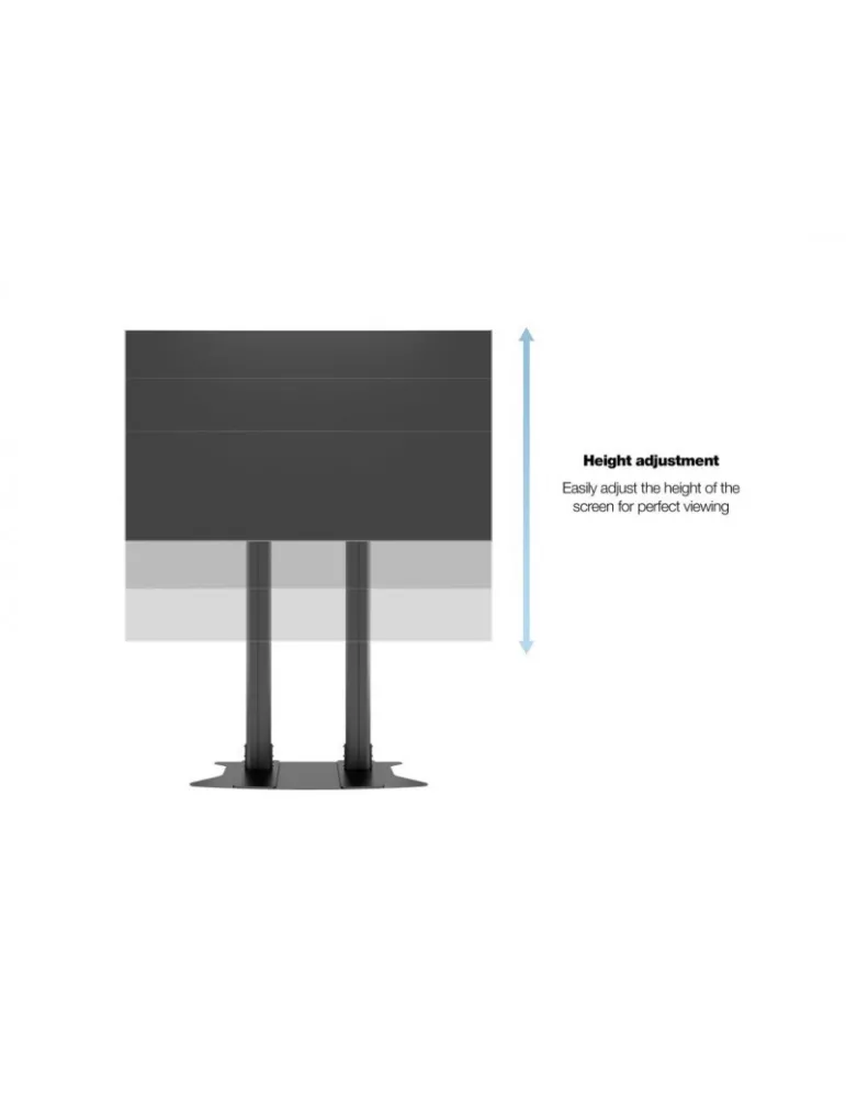 MULTIBRACKETS 2586 Support Multibrackets Public Display Stand 210 Dual Pillar Floorbase 110''