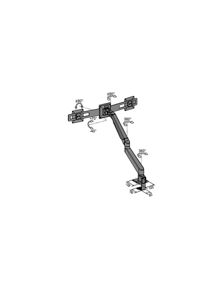 MULTIBRACKETS 0711 Support ecran Multibrackets Duo Quick Release Plate - ecran 17-23" VESAMax 100x100