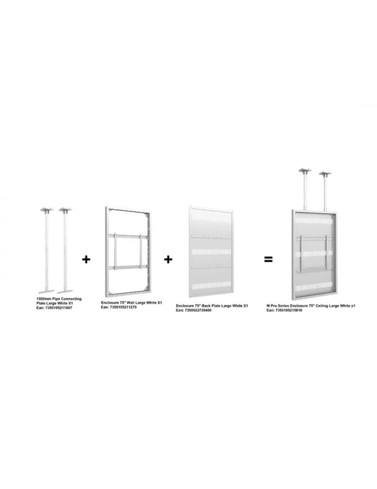 MULTIBRACKETS 5810 Ceiling support with Multibrackets Enclosure 75  Ceiling Medium White - 75  screen VESA Max 600x400 MULTIBR