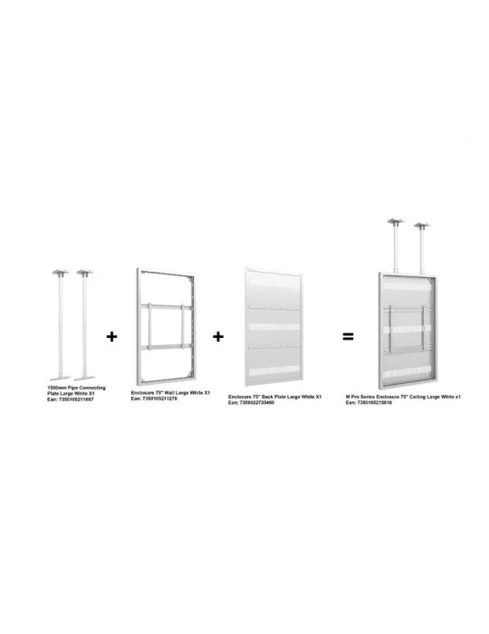 MULTIBRACKETS 5810 Ceiling support with Multibrackets Enclosure 75  Ceiling Medium White - 75  screen VESA Max 600x400 MULTIBR