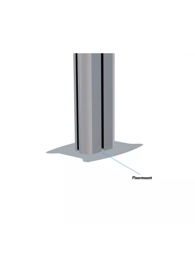 MULTIBRACKETS 9796 Embase en acier a fixer au sol Multibrackets Public Display Floorstand Base B2B Silver