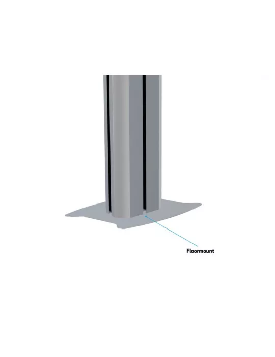 MULTIBRACKETS 9796 Embase en acier a fixer au sol Multibrackets Public Display Floorstand Base B2B Silver