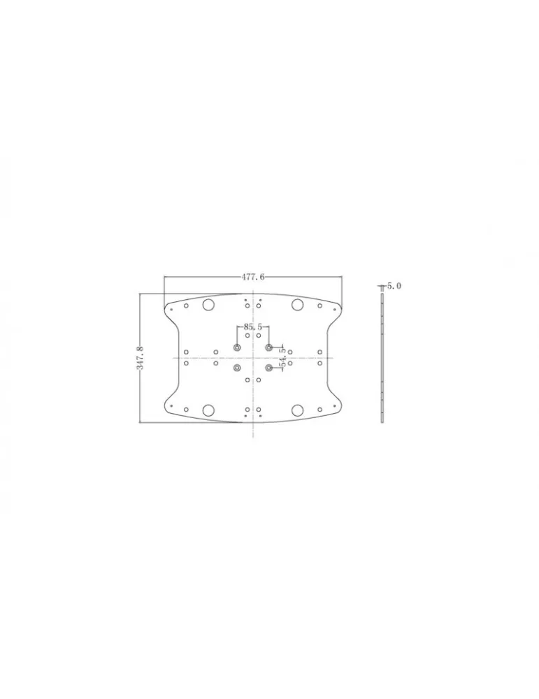 MULTIBRACKETS 9796 Embase en acier a fixer au sol Multibrackets Public Display Floorstand Base B2B Silver