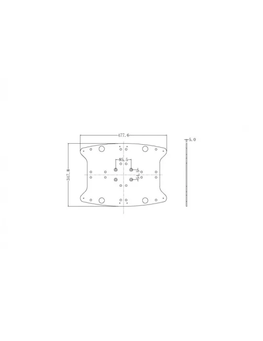 MULTIBRACKETS 9796 Embase en acier a fixer au sol Multibrackets Public Display Floorstand Base B2B Silver MULTIBRACKETS MUL979