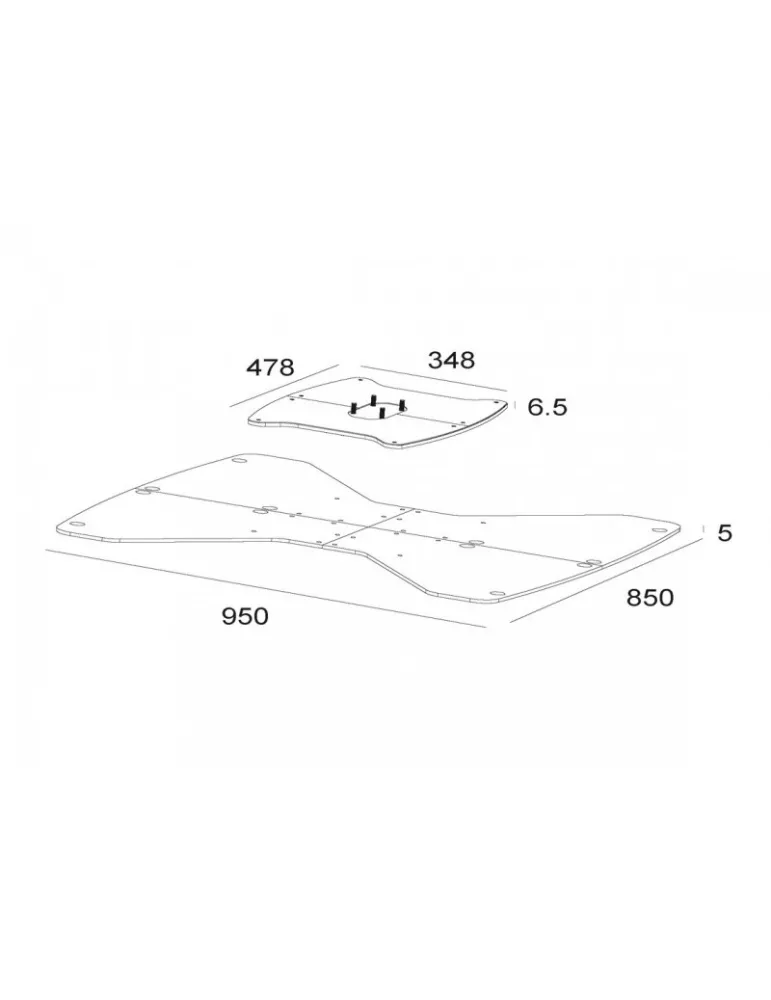 MULTIBRACKETS 9796 Embase en acier a fixer au sol Multibrackets Public Display Floorstand Base B2B Silver