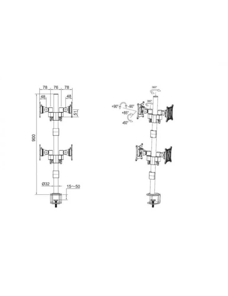 MULTIBRACKETS 5907 B2B Multibrackets for 15 - 30  screens Vesa Max 100x100 MULTIBRACKETS MUL5907 | MusicGoodDeal