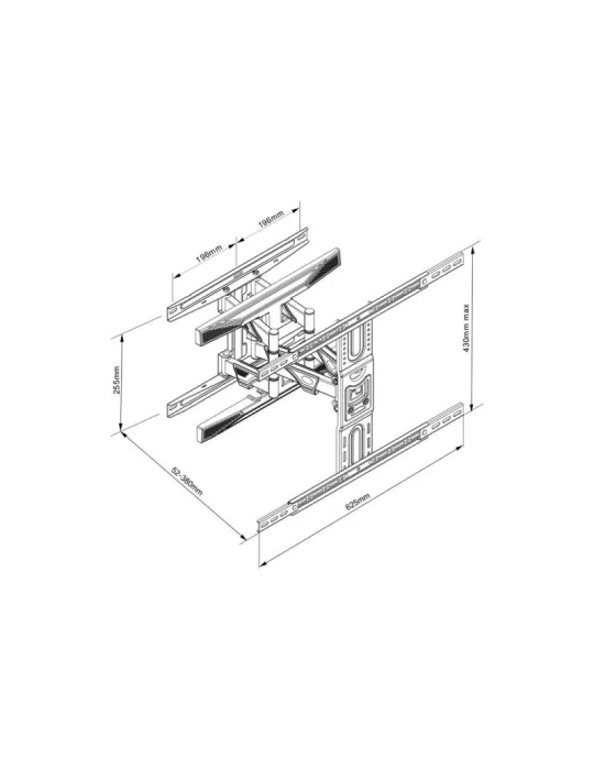MULTIBRACKETS 0402 Articulated wall mount Multibrackets FlexArm L Full Motion Dual for LCD screens 40 -75  - Weight 45kg VESA