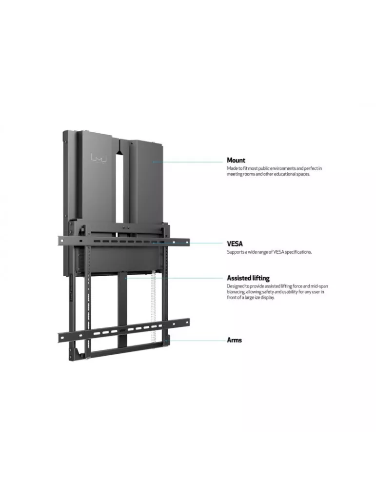 MULTIBRACKETS 0228 Support mural contrebalancé Multibrackets Counterbalanced Wallmount HD 23-40kg pour écran LCD 37" - 55" VESA