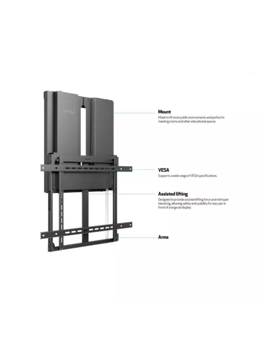 MULTIBRACKETS 0228 Support mural contrebalancé Multibrackets Counterbalanced Wallmount HD 23-40kg for LCD screens 37  - 55  VE