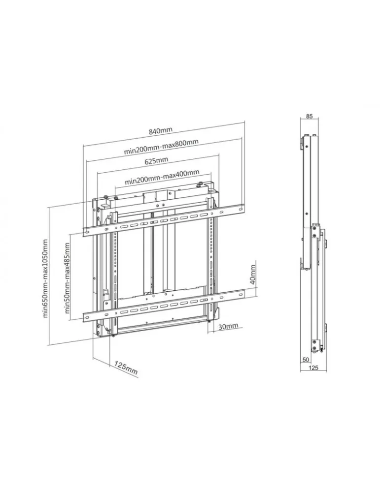 MULTIBRACKETS 0228 Support mural contrebalancé Multibrackets Counterbalanced Wallmount HD 23-40kg pour écran LCD 37" - 55" VESA