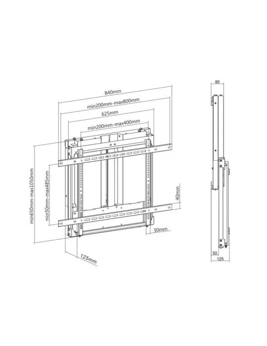 MULTIBRACKETS 0228 Gegengewichteter Wandhalter Multibrackets Counterbalanced Wallmount HD 23-40kg für LCD-Bildschirm 37  - 55