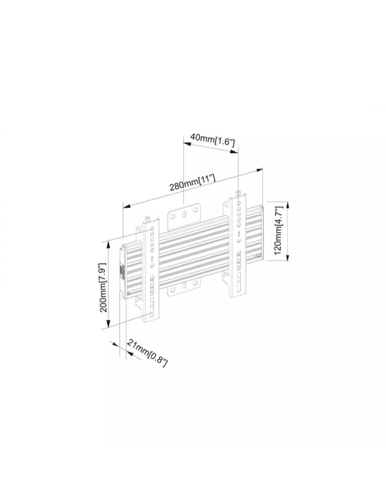 MULTIBRACKETS 6997 Feste Wandhalterung Multibrackets Wallmount Pro MBW1U Fixed 200 Black - 17-42  Bildschirm VESA Max 200x200