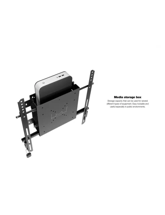 MULTIBRACKETS 1831 Support mural avec boîtier de stockage Multibrackets PC Box Digital Signage Box with Tilt wallmount - VESA