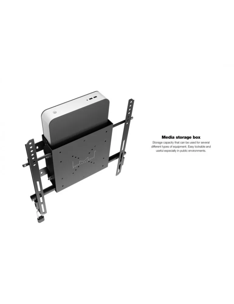 MULTIBRACKETS 1831 Support mural avec boîtier de stockage Multibrackets PC Box Digital Signage Box with Tilt wallmount - VESA