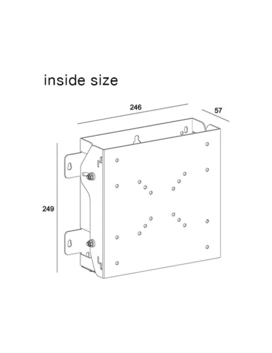 MULTIBRACKETS 1831 Support mural avec boîtier de stockage Multibrackets PC Box Digital Signage Box with Tilt wallmount - VESA