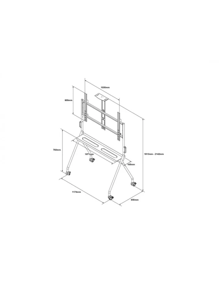 MULTIBRACKETS 4172 Mobiler Videokonferenzständer Multibrackets Collaboration FLoorstand Bildschirm 50  - 86  VESA Max 1000x600