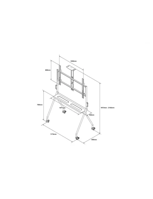 MULTIBRACKETS 4172 Mobiler Videokonferenzständer Multibrackets Collaboration FLoorstand Bildschirm 50  - 86  VESA Max 1000x600