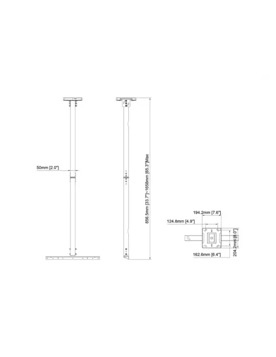 MULTIBRACKETS 1584 Support plafond Multibrackets Enclosure Ceiling Kit 49 -65  White MULTIBRACKETS MUL1584 | MusicGoodDeal