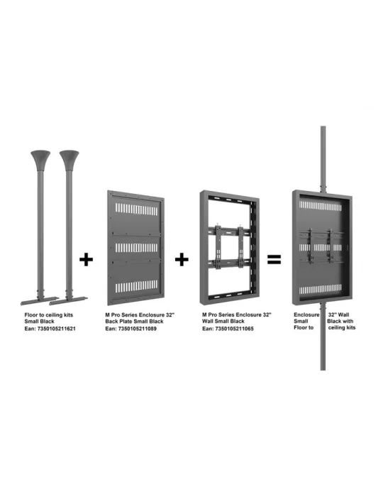 MULTIBRACKETS 1621 Deckenhalterung Multibrackets Floor to Ceiling Kit Small Black - Bildschirm 32  -43  MULTIBRACKETS MUL1621