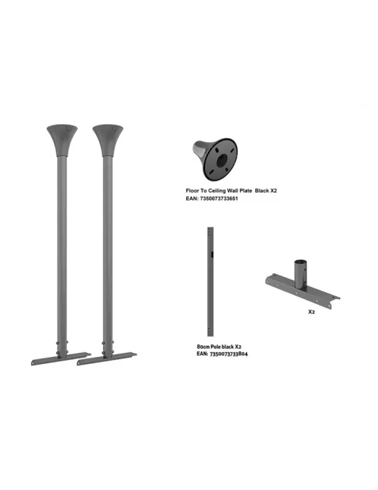 MULTIBRACKETS 1621 Support plafond Multibrackets Floor to Ceiling Kit Small Black - écran 32  -43  screen MULTIBRACKETS MUL162