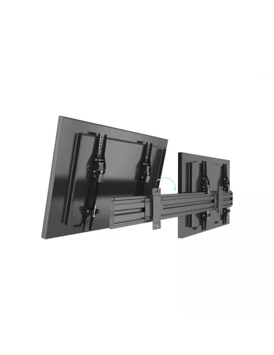 MULTIBRACKETS 4061 Neigbare Wandhalterung Multibrackets Wallmount Pro MBW2U Tilt Black - 2 Bildschirme 40 -75  VESA Max 600x40