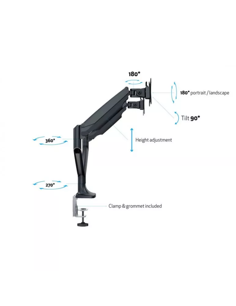 MULTIBRACKETS 3286 Tischständer Multibrackets Deskmount Gas Spring Dual - 2 Bildschirme von 15  - 30  VESA Max 100x100 MULTIBR