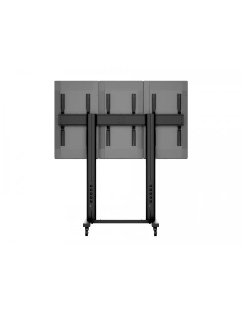 MULTIBRACKETS 1800 Support mobile mode portrait Multibrackets Public Video Wall Stand - 3 écrans 40"-55" VESA Max 800x400
