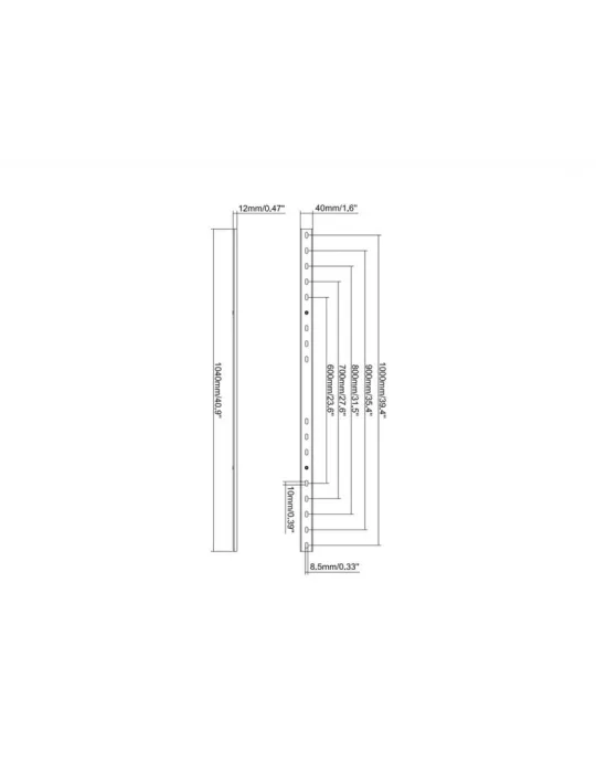MULTIBRACKETS 0617 Kit d extension contrebalancé Multibrackets Counterbalanced Exterderkit VESA 600-1000 MULTIBRACKETS MUL0617
