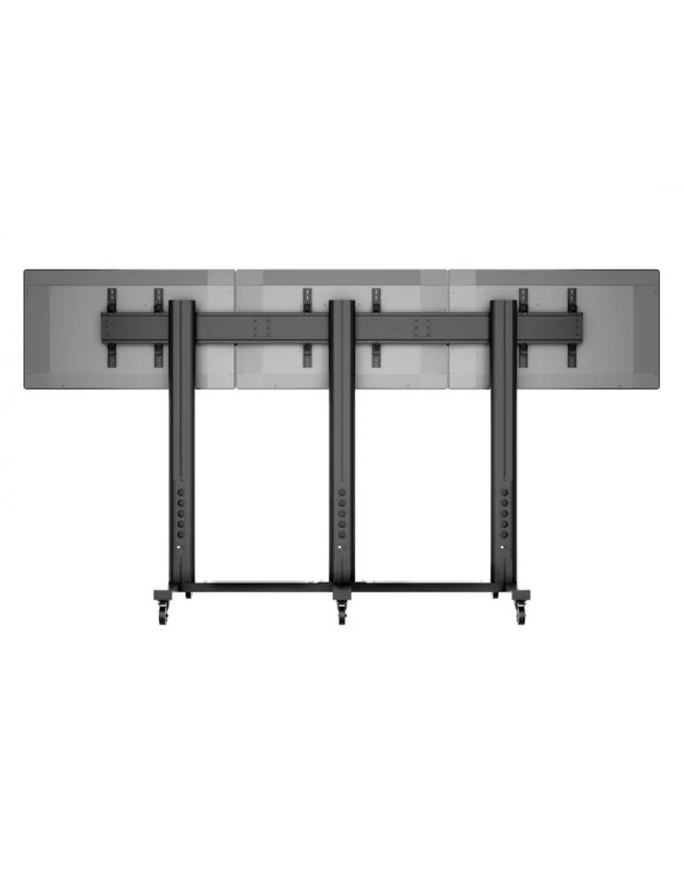 MULTIBRACKETS 9789 Support sol mobile Multibrackets Public Video Wall Stand - 2 to 3 screens 40-75  VESA Max 800x400 MULTIBRAC