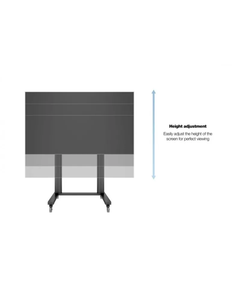 MULTIBRACKETS 2739 Soporte móvil Multibrackets Public Display Stand 180 Dual Pillar Wheelbase Negro - écran 70 -110  VESA Max
