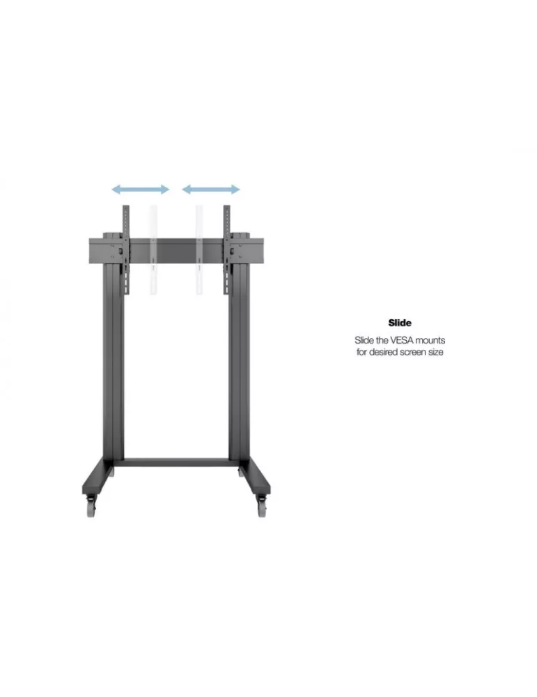 MULTIBRACKETS 2739 Mobiler Ständer Multibrackets Public Display Stand 180 Dual Pillar Wheelbase Black - Bildschirm 70 -110  VE